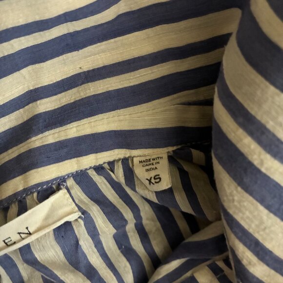 Doen Marine Dress Blue Villandry Striped Silk Dress NWT Size XS - Picture 11 of 11